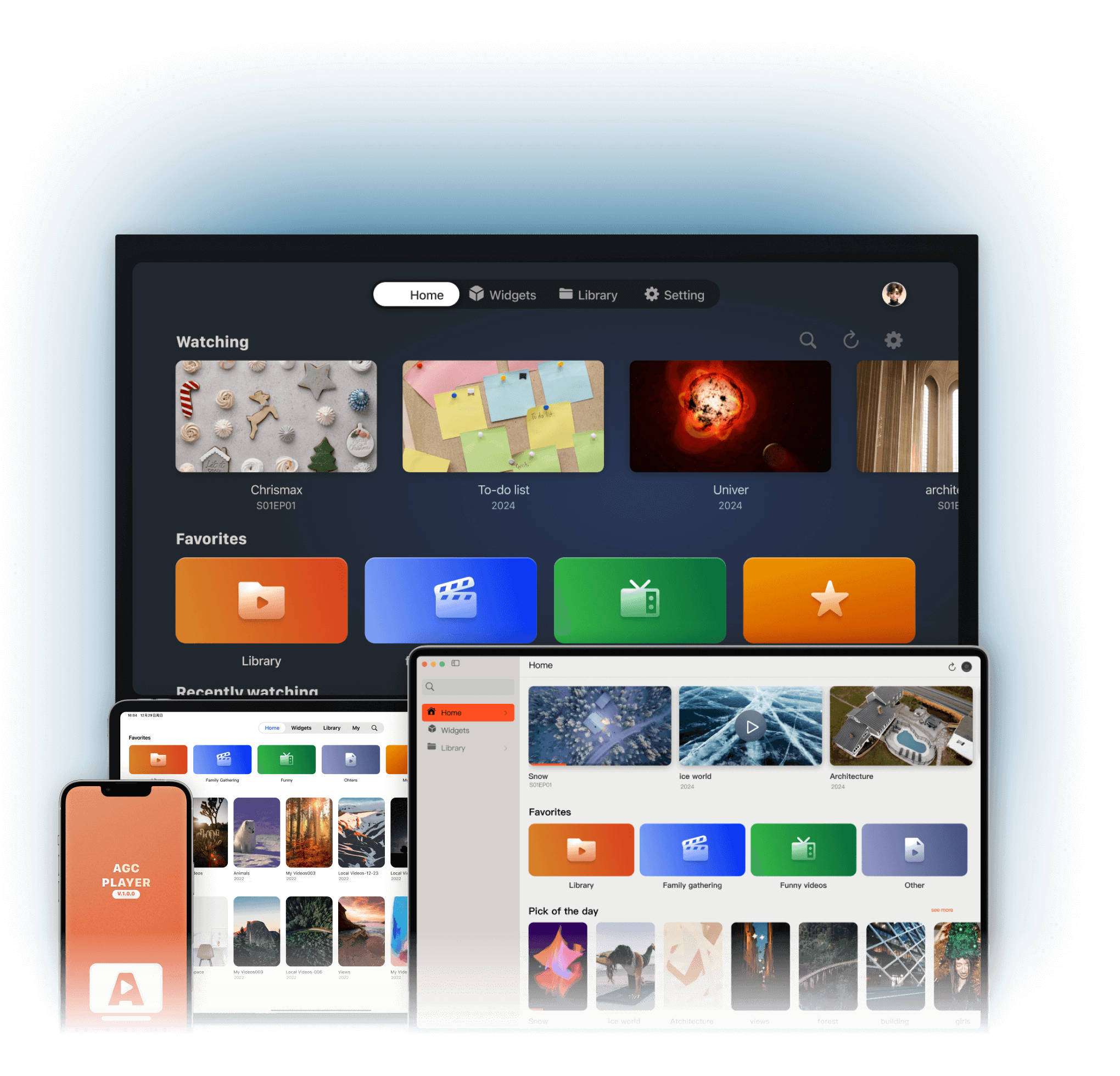 AGC Player: An elegant and customizable video player widget